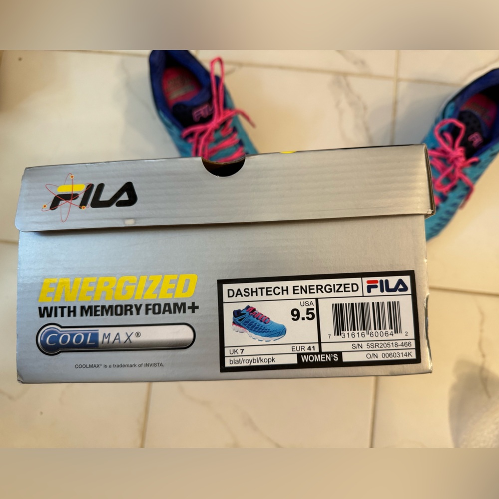 Fila Dashtech Energized Memory Foam Coolmax+ Runn… - image 2